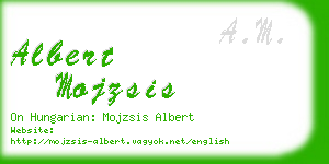 albert mojzsis business card